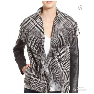 Guess Wool Blend Faux Leather MOTO Jacket